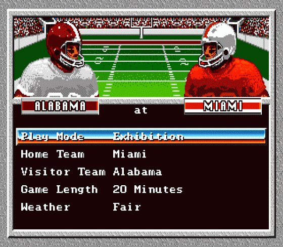 Bill Walsh College Football Screenshot 10 (Sega Mega Drive (EU Version))