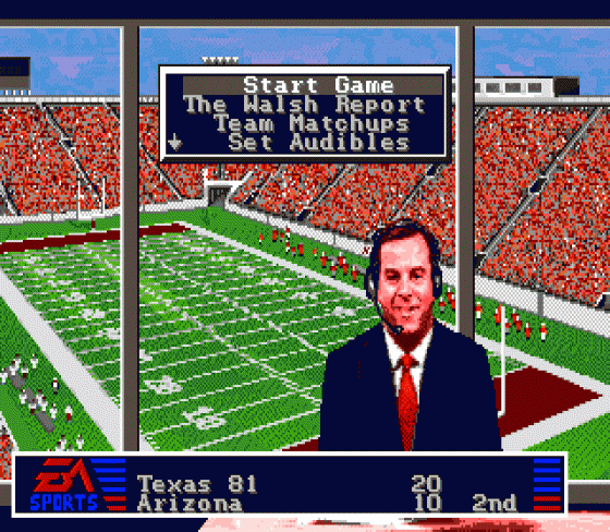 Bill Walsh College Football Screenshot 13 (Sega Mega Drive (EU Version))