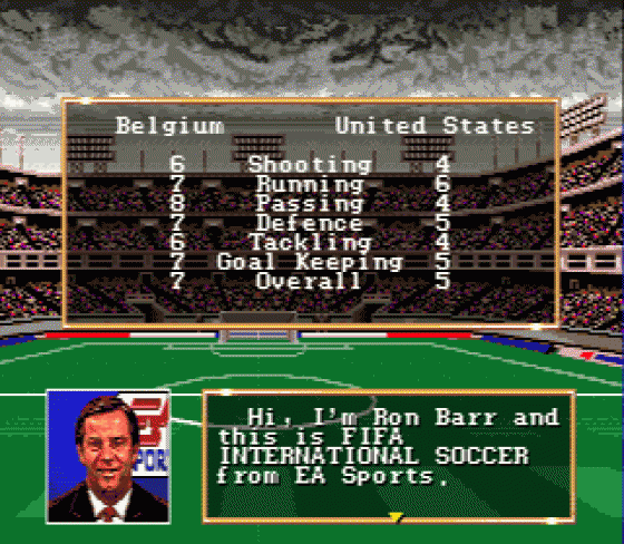FIFA International Soccer Screenshot 15 (Sega Mega Drive (EU Version))