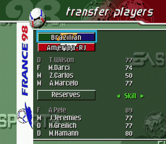 FIFA: Road to World Cup 98 Screenshot 9 (Sega Mega Drive (EU Version))