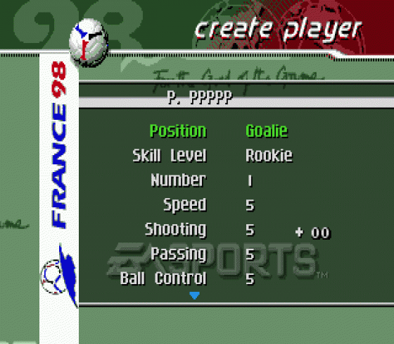 FIFA: Road to World Cup 98 Screenshot 26 (Sega Mega Drive (EU Version))