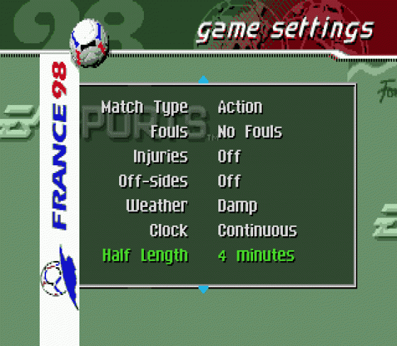 FIFA: Road to World Cup 98 Screenshot 28 (Sega Mega Drive (EU Version))