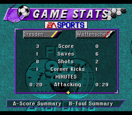 FIFA Soccer '95 Screenshot 14 (Sega Mega Drive (EU Version))