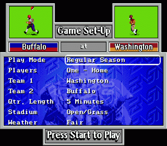 John Madden Football '93 Screenshot 6 (Sega Mega Drive (EU Version))