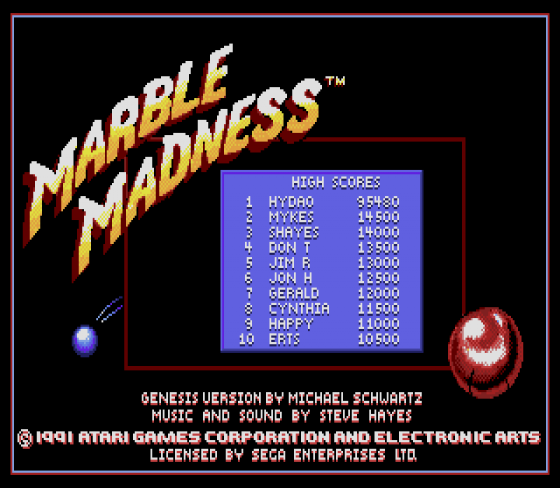 Marble Madness Screenshot 6 (Sega Mega Drive (EU Version))
