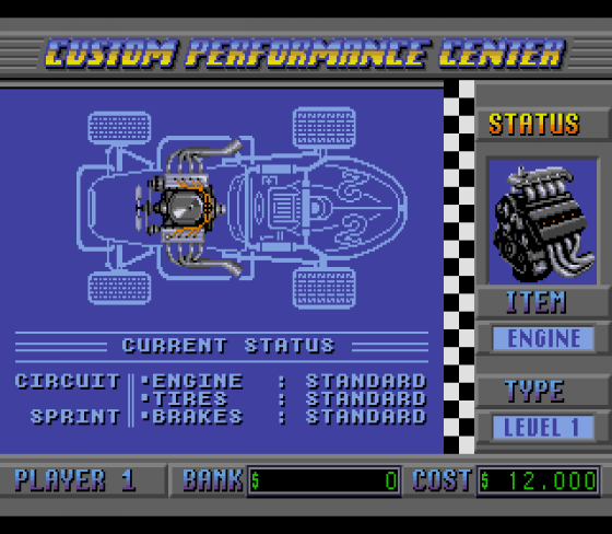 Mario Andretti Racing Screenshot 8 (Sega Mega Drive (EU Version))