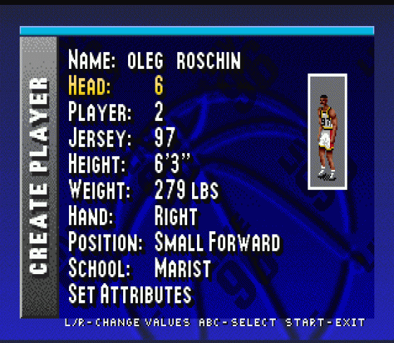 NBA Live '96 Screenshot 11 (Sega Mega Drive (EU Version))