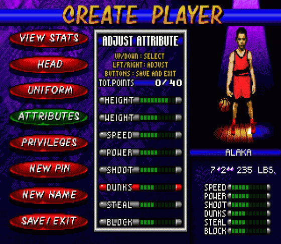 NBA Hang Time Screenshot 11 (Sega Mega Drive (EU Version))