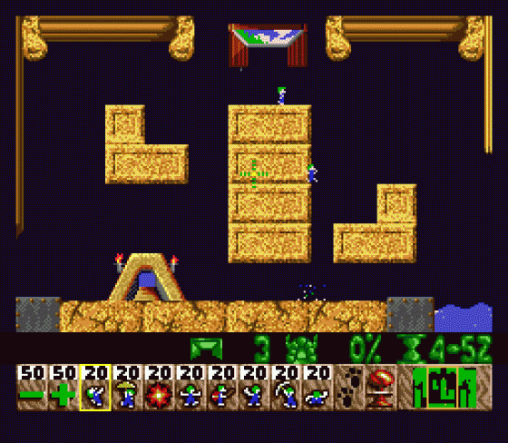Lemmings Screenshot 10 (Sega Mega Drive (EU Version))
