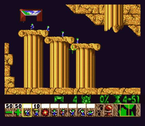 Lemmings Screenshot 25 (Sega Mega Drive (EU Version))