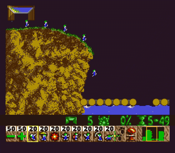 Lemmings Screenshot 30 (Sega Mega Drive (EU Version))