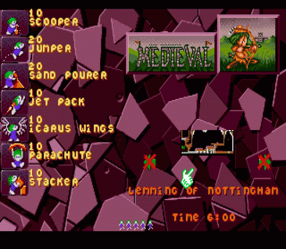 Lemmings 2: The Tribes Screenshot 18 (Sega Mega Drive (EU Version))