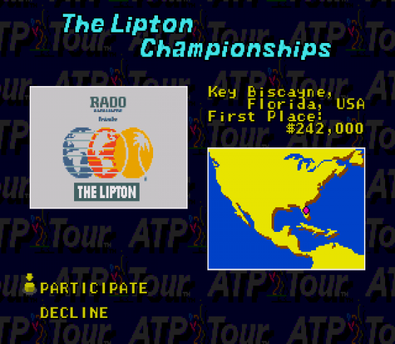ATP Tour Screenshot 16 (Sega Mega Drive (EU Version))