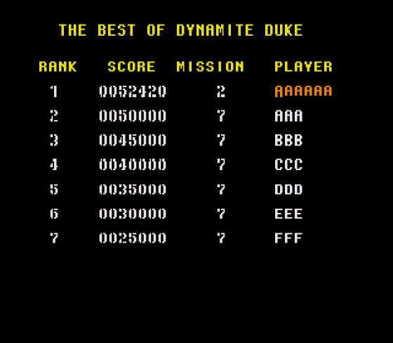 Dynamite Duke Screenshot 13 (Sega Mega Drive (EU Version))