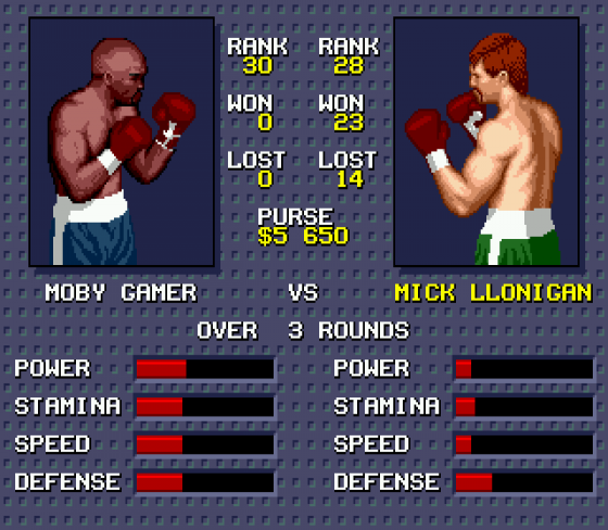 Evander 'Real Deal' Holyfield's Boxing Screenshot 11 (Sega Mega Drive (EU Version))