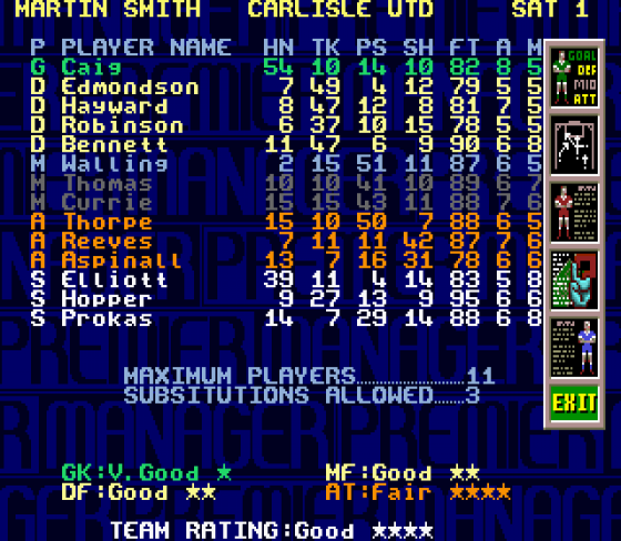 Premier Manager 97 Screenshot 34 (Sega Mega Drive (EU Version))