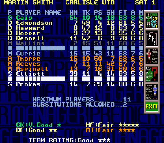 Premier Manager 97 Screenshot 36 (Sega Mega Drive (EU Version))