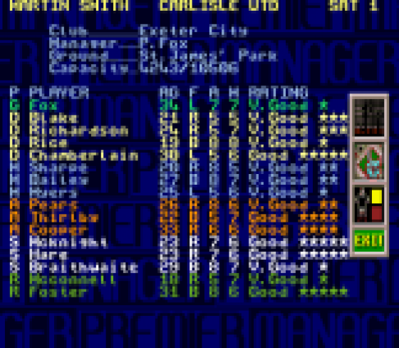 Premier Manager 97 Screenshot 42 (Sega Mega Drive (EU Version))