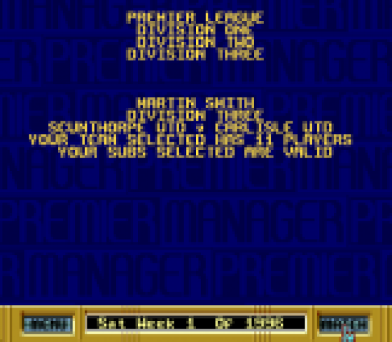 Premier Manager 97 Screenshot 43 (Sega Mega Drive (EU Version))