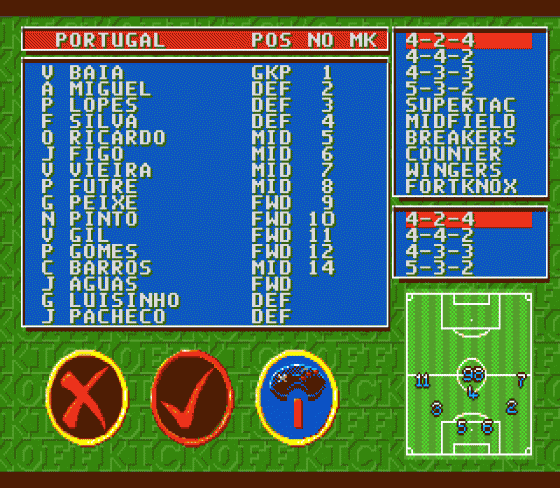 Super Kick-Off Screenshot 7 (Sega Mega Drive (EU Version))