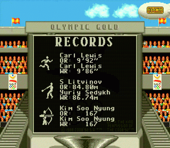 Olympic Gold: Barcelona '92 Screenshot 8 (Sega Mega Drive (JP Version))