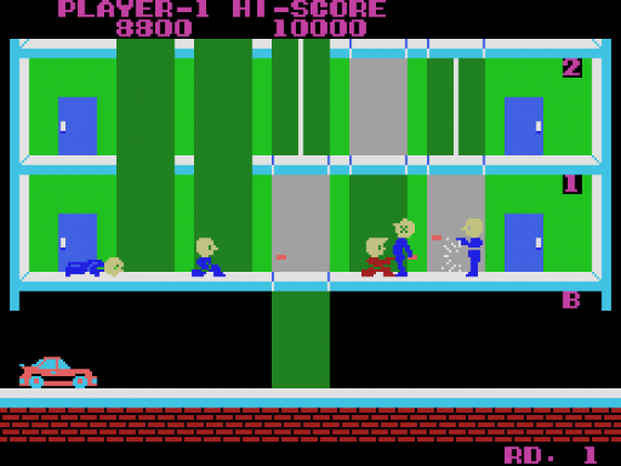 Elevator Action Screenshot 7 (SC-3000/SG-1000/Sega Mark III)