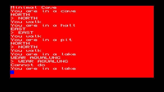 Minimal Caves Screenshot 1 (Sinclair QL)