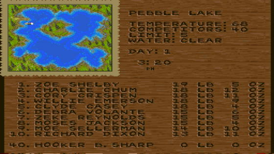 Bass Masters Classic Screenshot 20 (Super Nintendo (US Version))