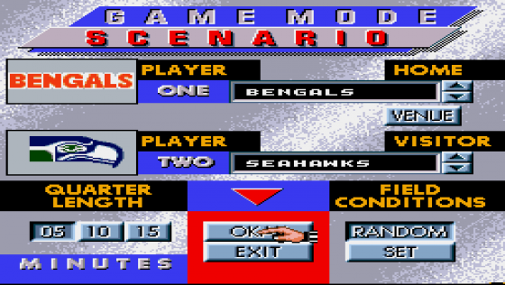 Capcom's MVP Football Screenshot 21 (Super Nintendo (US Version))