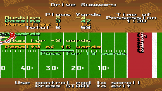 Bill Walsh College Football Screenshot 14 (Super Nintendo (US Version))