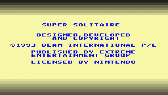 Super Solitaire Screenshot 7 (Super Nintendo (US Version))