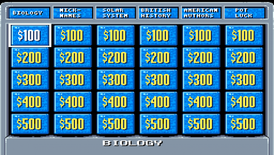 Jeopardy! Screenshot 8 (Super Nintendo (US Version))