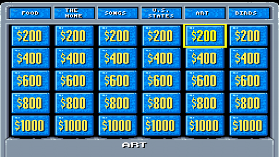 Jeopardy! Screenshot 17 (Super Nintendo (US Version))