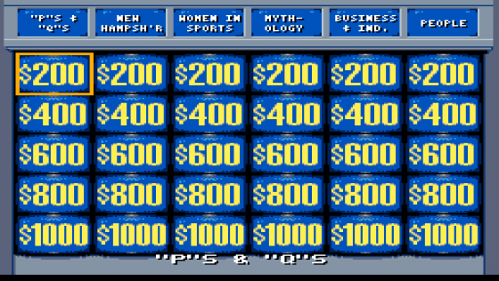 Jeopardy! Deluxe Edition Screenshot 13 (Super Nintendo (US Version))