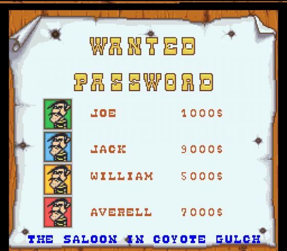 Lucky Luke Screenshot 23 (Super Nintendo (EU Version))