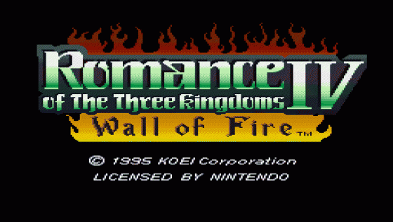 Romance Of The Three Kingdoms IV: Wall Of Fire