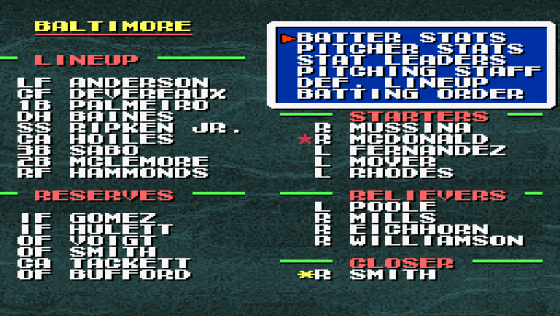 Tecmo Super Baseball Screenshot 18 (Super Nintendo (US Version))