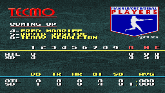 Tecmo Super Baseball Screenshot 25 (Super Nintendo (US Version))