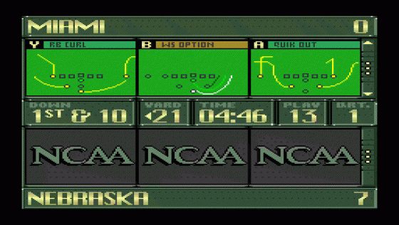 NCAA Football Screenshot 8 (Super Nintendo (US Version))