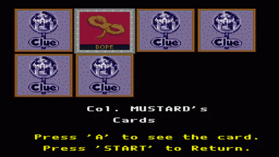 Clue Screenshot 7 (Super Nintendo (US Version))