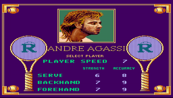 Andre Agassi Tennis Screenshot 12 (Super Nintendo (US Version))