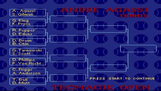 Andre Agassi Tennis Screenshot 16 (Super Nintendo (US Version))