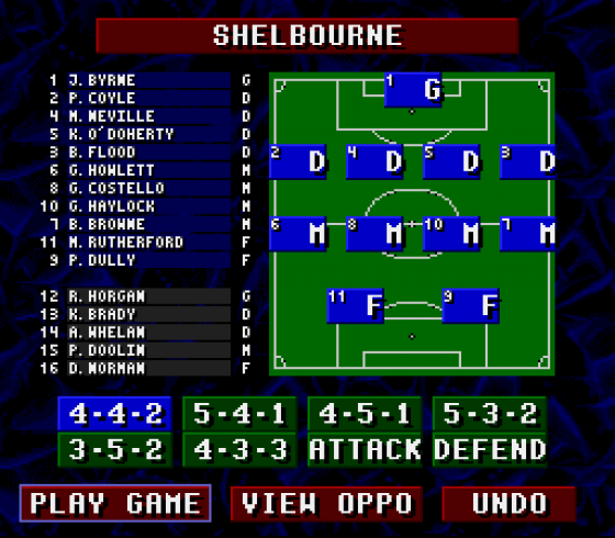 Manchester United Championship Soccer Screenshot 23 (Super Nintendo (EU Version))