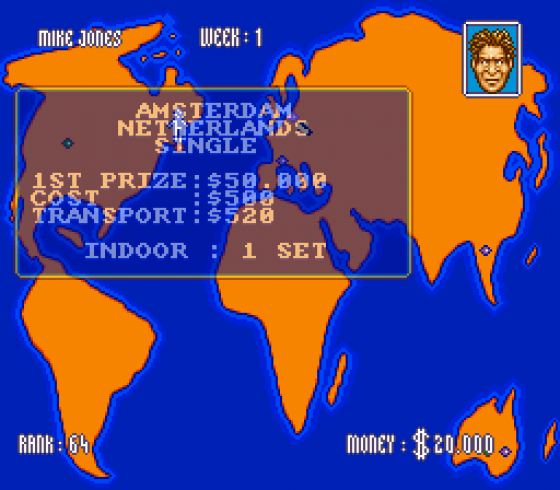 International Tennis Tour Screenshot 16 (Super Famicom)