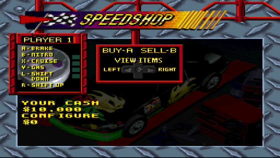 Kyle Petty's No Fear Racing Screenshot 7 (Super Nintendo (US Version))