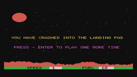Moon Lander Screenshot 6 (Spectravideo 318)