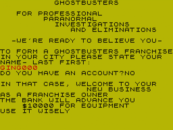 Ghostbusters Screenshot 19 (Spectrum 128K)