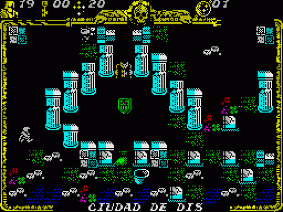 Godkiller 2: Exile (Spanish Version) Screenshot 12 (Spectrum 128K)