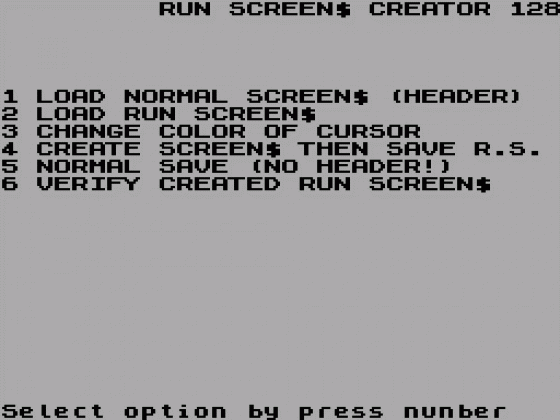 RUN SCREEN$ Creator