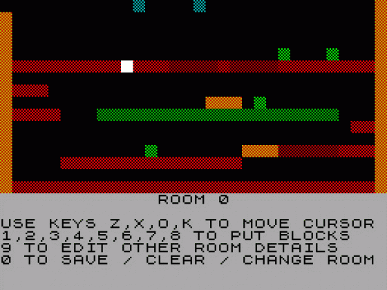 Manic Miner Screen Editor Screenshot 1 (Spectrum 128K)